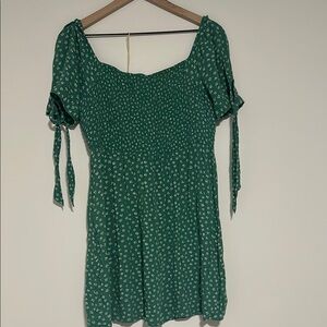American Eagle Outfitters Green Floral Mini Dress